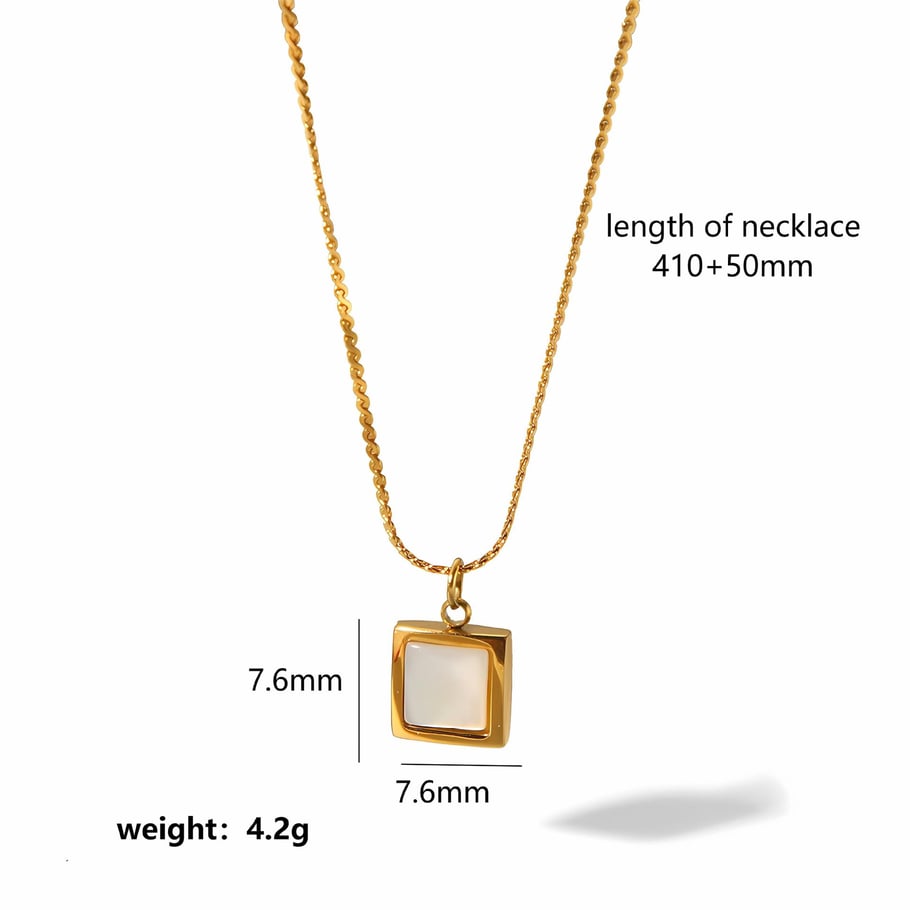 1 Piece Classic Series Retro Geometric 18K Gold Plated Pendant Necklaces Picture6