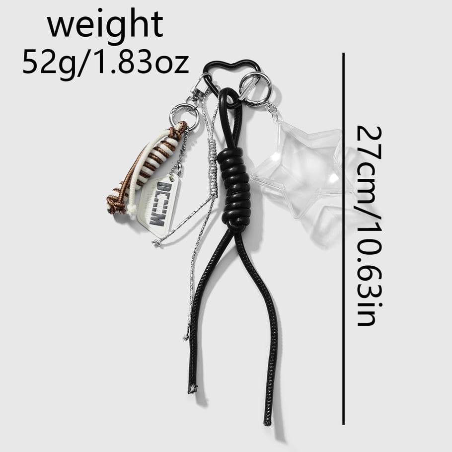 1 Piece Fashion Leather Bow Star Organizer DIY Bag Charms h5Picture10