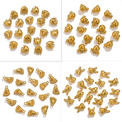 1 Piece Romantic Series Casual Seashell Stainless Steel Gold Color Women's Pendants h5 Picture5