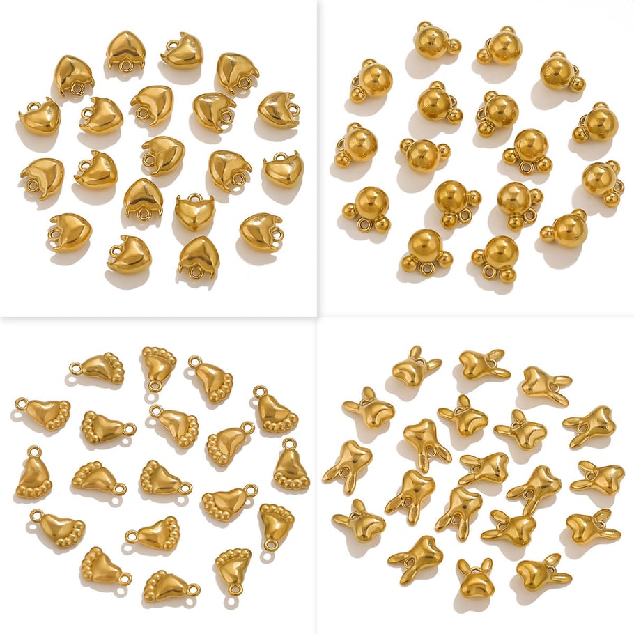 1 Piece Romantic Series Casual Seashell Stainless Steel Gold Color Women's Pendants Picture5