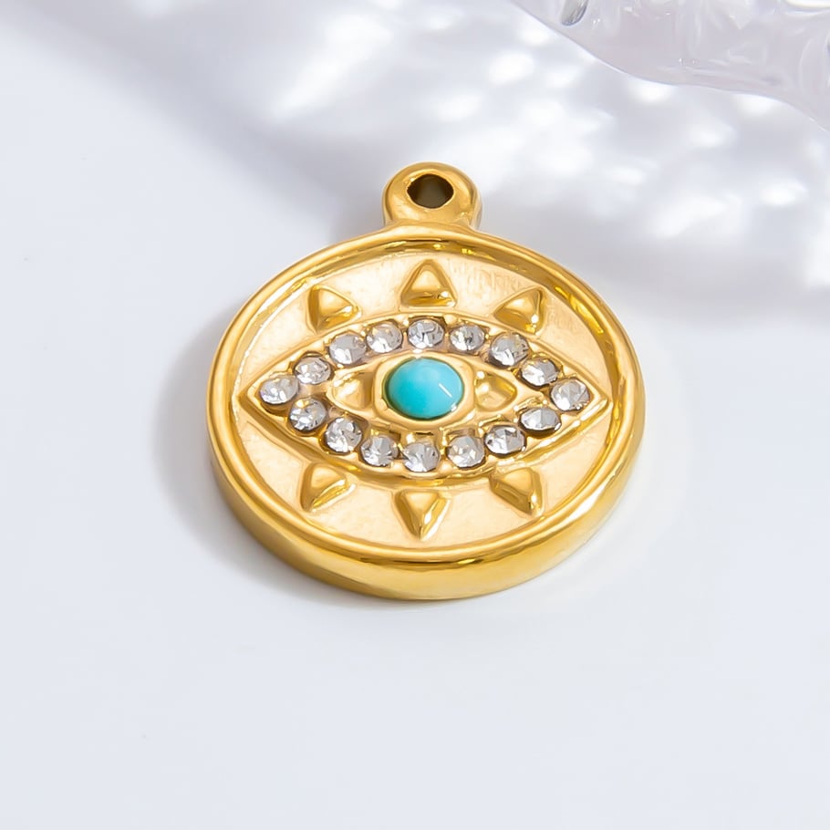 1 Piece Classic Series Retro Eye Stainless Steel Gold Color DIY Women's Pendants Picture5