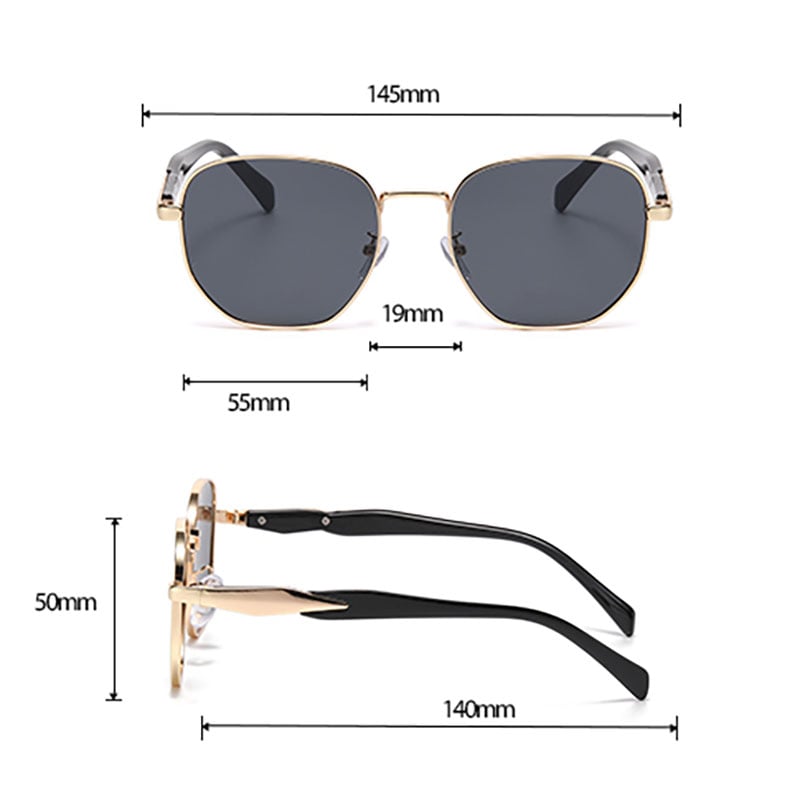 1 Pair Simple Series Casual Patchwork Stainless Steel Unisex Sunglasses Picture12