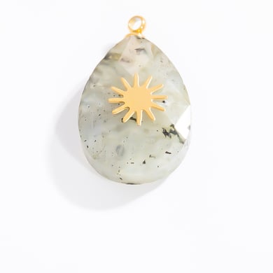 1 pieza de colgantes de acero inoxidable dorados con diseño de flores naturales de la serie romántica para mujer h5 Imagen4