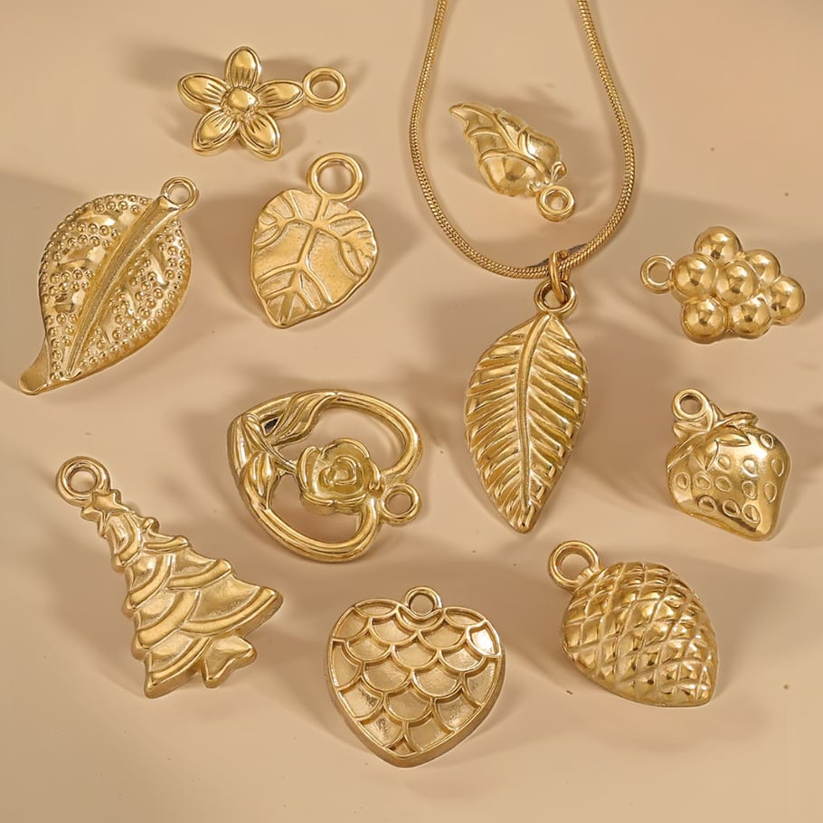 1 Pair Simple Series Retro Cartoon 18K Gold Plated Women Pendants Picture3