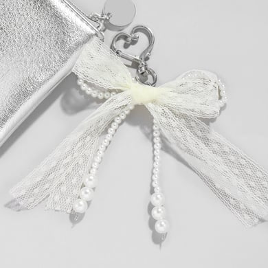 1 Piece Romantic Series Sweet Bow Knot Iron Artificial Pearl Women's Bag Charms h5 Picture5