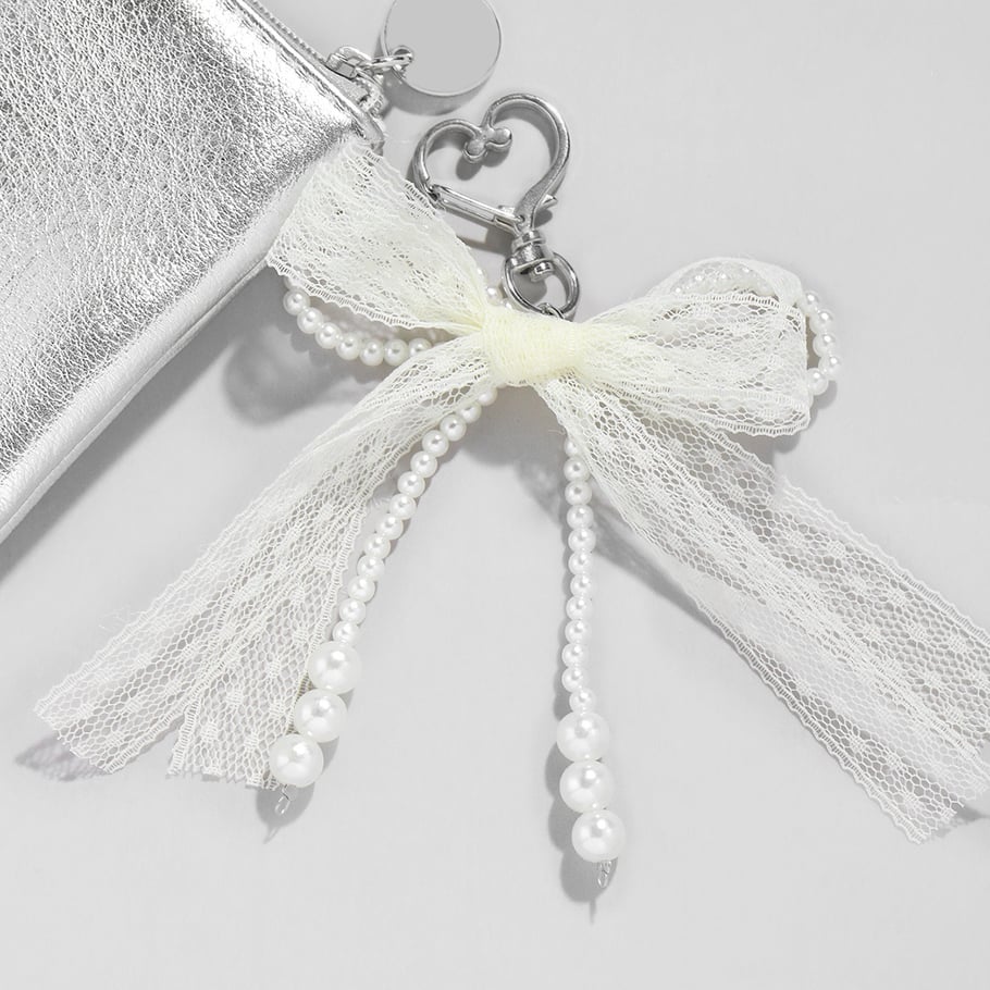 1 Piece Romantic Series Sweet Bow Knot Iron Artificial Pearl Women's Bag Charms Picture5