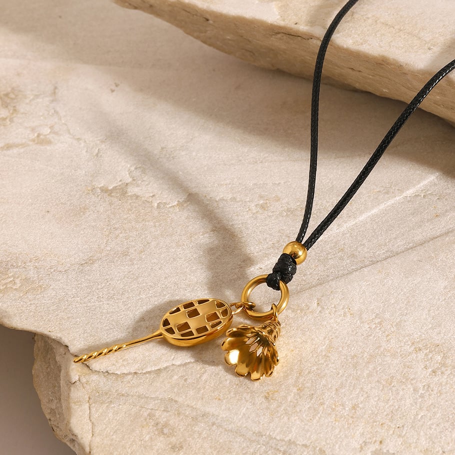 1 Piece Simple Series Casual Geometric Stainless Steel 18K Gold Plated Women Pendant Necklaces Picture4