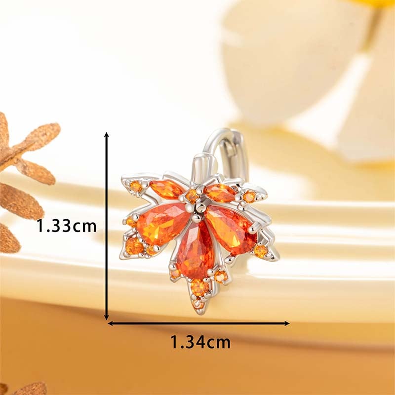 1 Paar Simple Series Simple Plant Copper No Plating Material Zirkon Damen Creolen Bild4