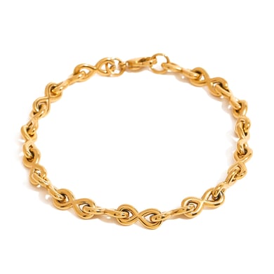 1 Stück Simple Series Klassische geometrische Edelstahl 18 Karat vergoldete Damen-Kettenarmbänder h5 Bild6
