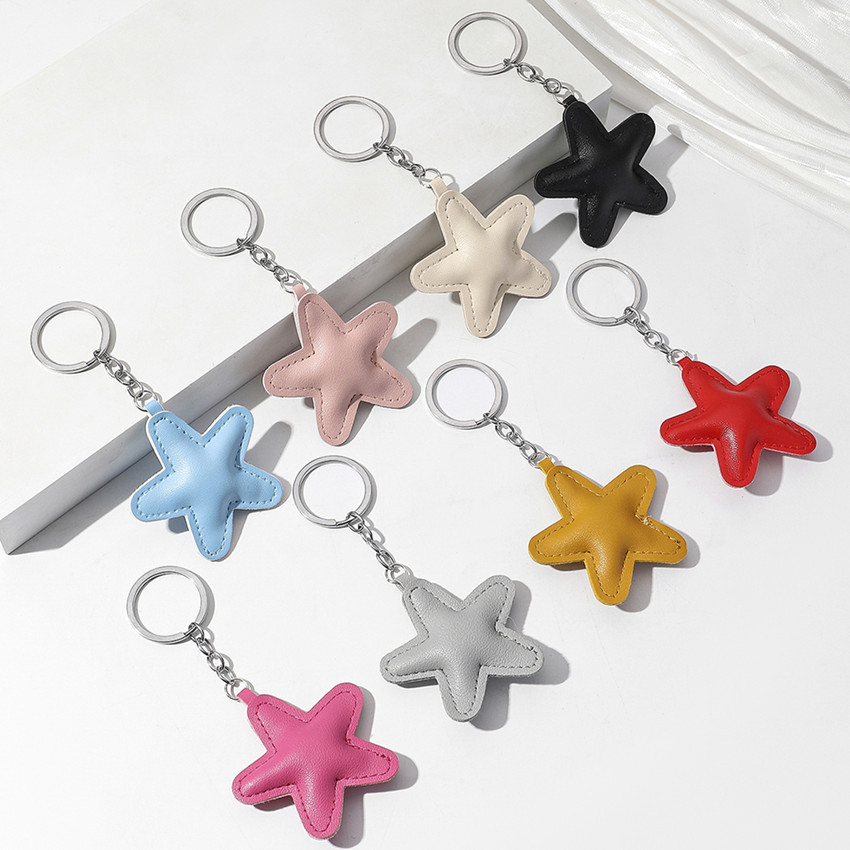 1 Piece Cute Leather Star Bag Charms Picture3