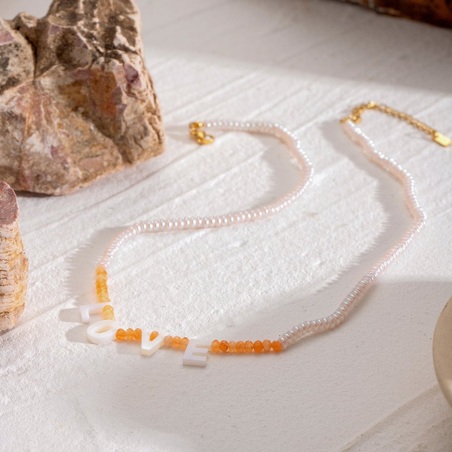 1 Piece Simple Series Elegant Letter Artificial Pearl 18K Gold Plated Artificial Pearl Women Beaded Necklaces Picture4