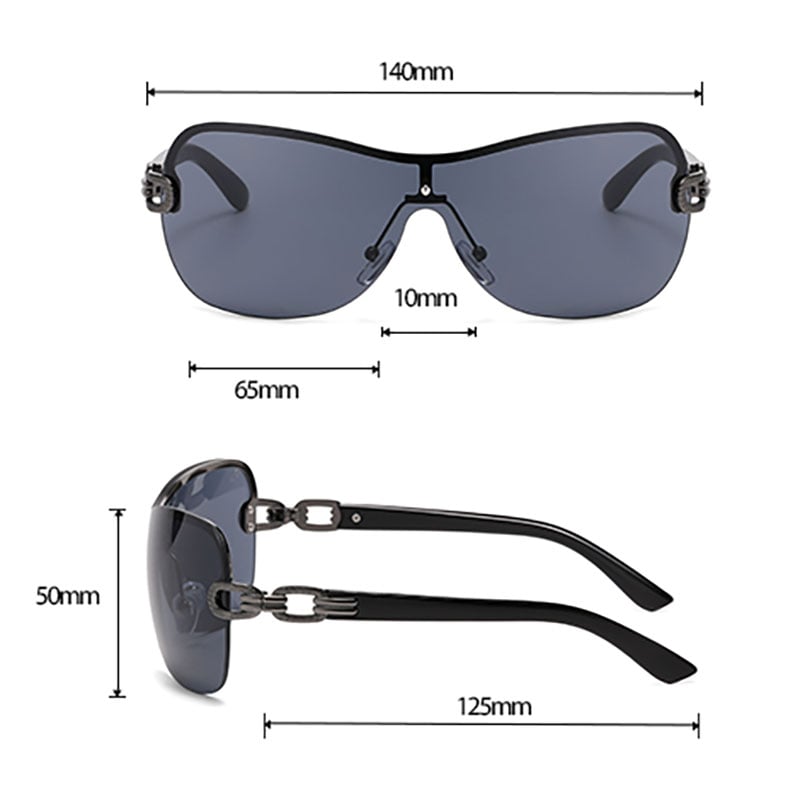 1 Stück Romantische Serie Elegante Patchwork Edelstahl Unisex Sonnenbrille Bild2