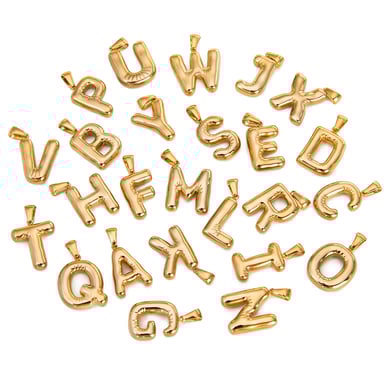 1 pieza de collar colgante de acero inoxidable chapado en oro de 18 quilates con letras informales de serie simple para mujer h5 Imagen5