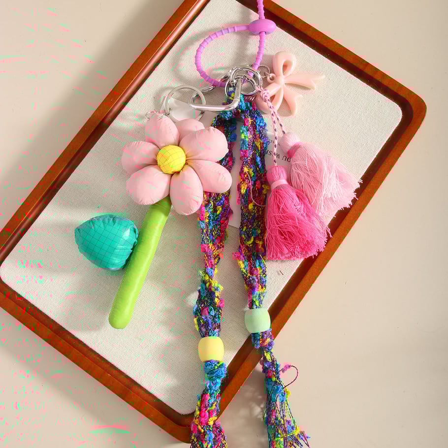 1 Piece Polychrome Series Classic Bohemian Flower Shape Toy Rayon Women's Bag Charms Picture4