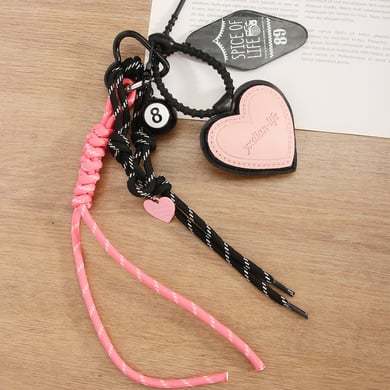 1 Piece Retro Style Leather Heart Women's Bag Charms h5 Picture4