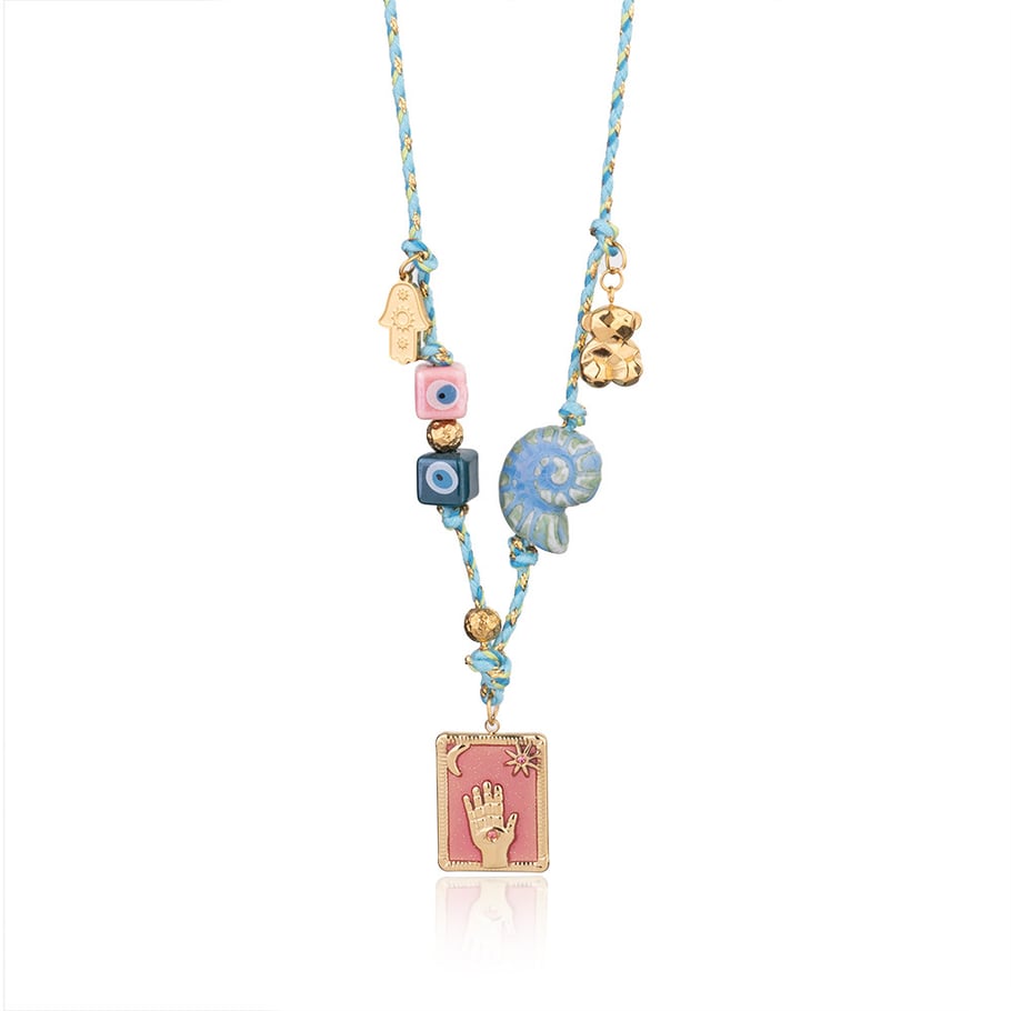 1 Piece Luxurious Series Classic Hand Tarot Stainless Steel Gold Color Women's Pendant Necklaces Picture10