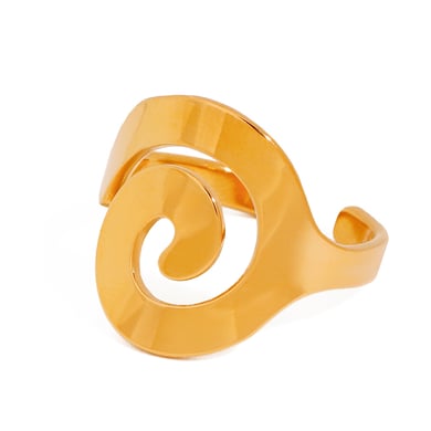 1 Piece Simple Series tainless Steel Gold Color Women's Adjustable Rings h5 Picture5