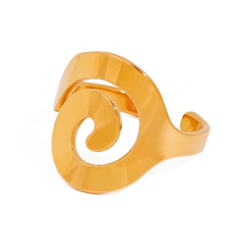 1 Piece Simple Series tainless Steel Gold Color Women's Adjustable Rings Picture5