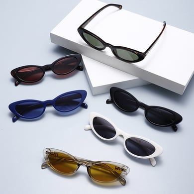 Lunettes de soleil simples en plastique de couleur unie pour femmes, 1 pièce h5 Image11