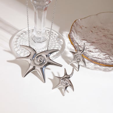 1 Piece Stylish Series Irregular Star Shape Stainless Steel Gold Color Women's Pendant Necklaces h5 Picture7