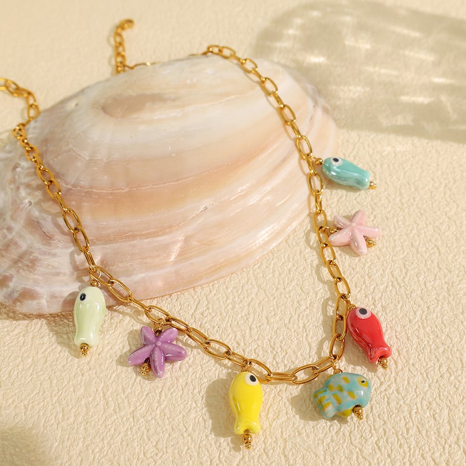 1 stuk Eenvoudige serie schattige schildpad roestvrij staal 18K vergulde dames bedelarmbanden Afbeelding6