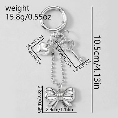 1 Piece Simple Bow & Love Bag Charms h5 Picture7