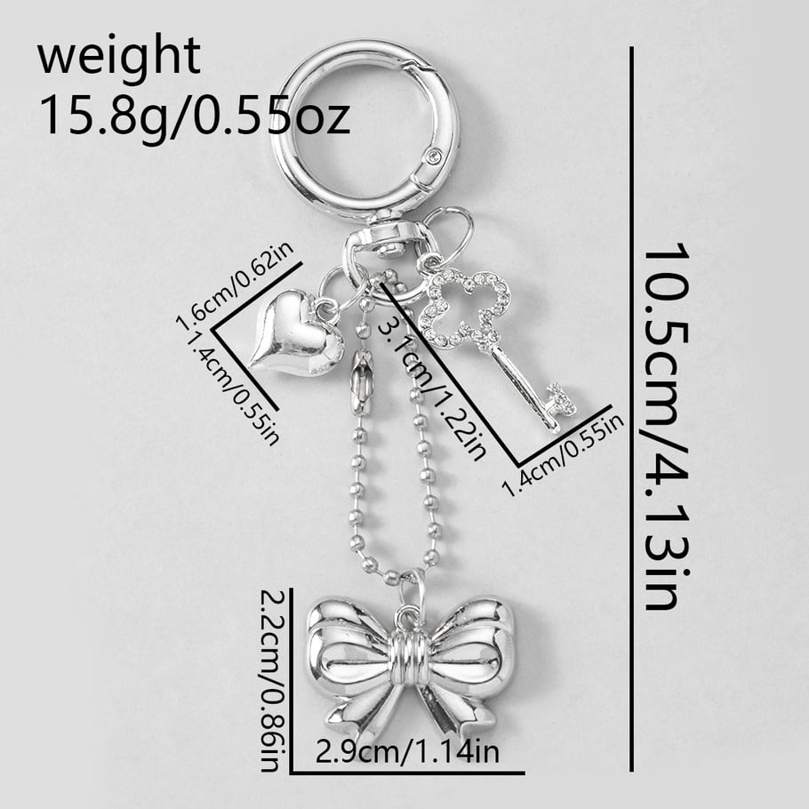 1 Piece Simple Bow & Love Bag Charms Picture7