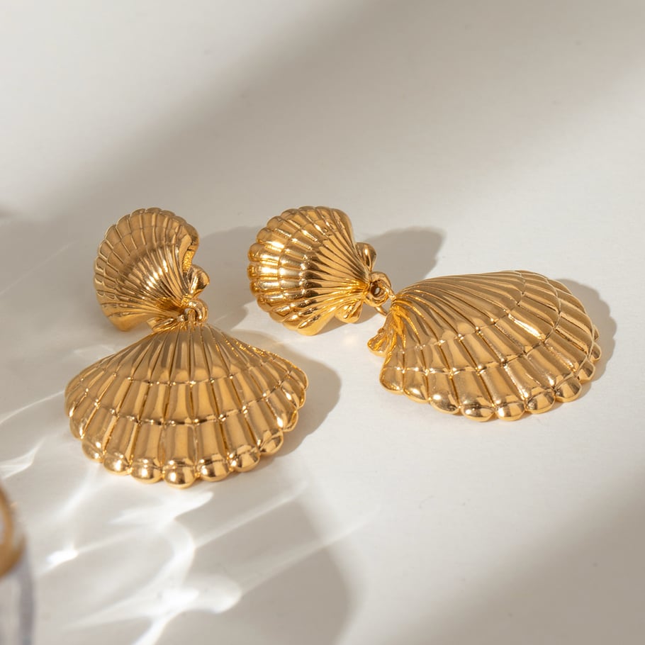 1 Pair Simple Series Vacation Turtle Stainless Steel 18K Gold Plated Women Drop Earrings Picture3
