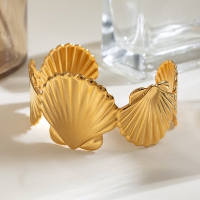 1 Piece Simple Series Retro Turtle Stainless Steel 18K Gold Plated Women Bangles h5 Picture3