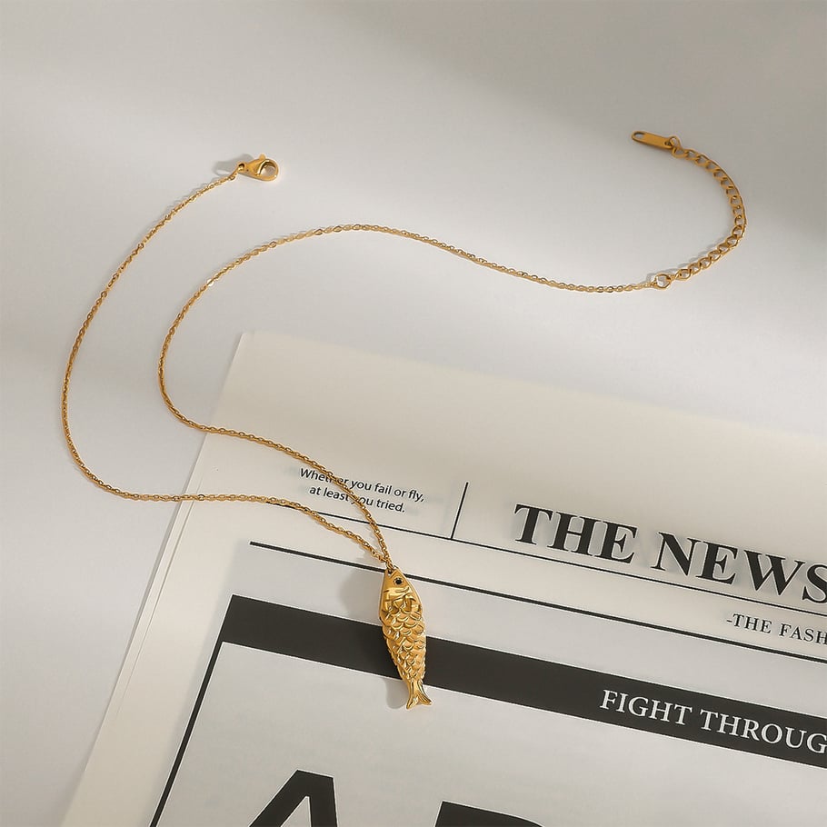 1 Stück Simple Series Europa und Amerika Schildkröte Edelstahl Gold Farbe Damen Anhänger Halsketten Bild6
