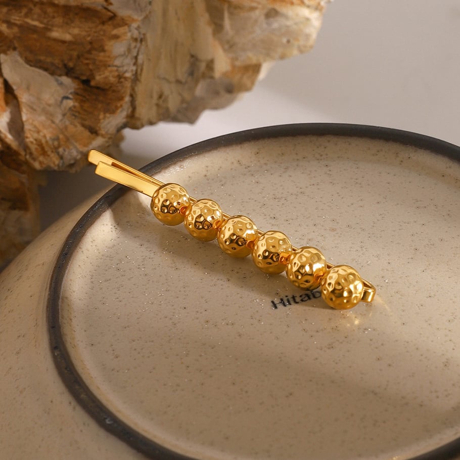 1 Pair Simple Series ins style Geometric Stainless Steel 18K Gold Plated Women Hair Clips Picture3