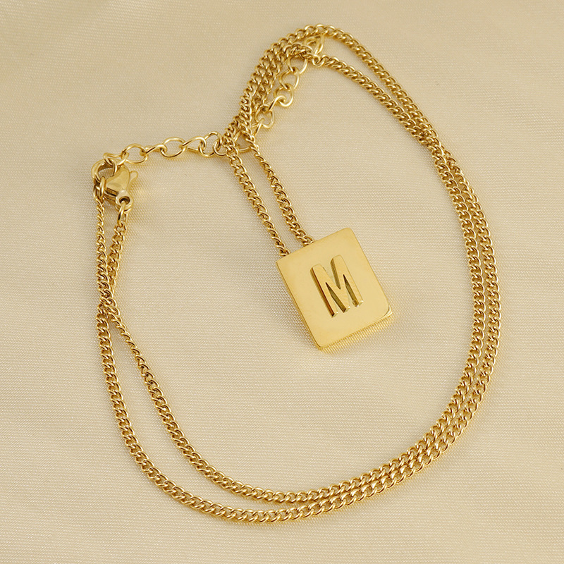1 Piece Simple Series Daily Letter Unisex Pendant Necklaces Picture3