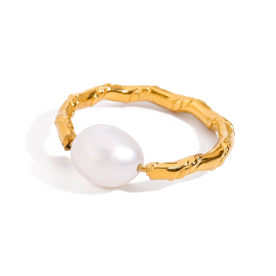 1 Pair Romantic Series Elegant Knot Line Stainless Steel Gold Color Women's Single Rings Picture6