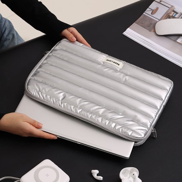 1 Piece  Solid Color Nylon Lightweight Solid Color Premium Laptop Bag 2