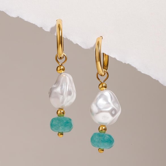 1 Pair Classic Series Ins Style Droplet Stainless Steel   Gold Color  Women's Drop Earrings 2