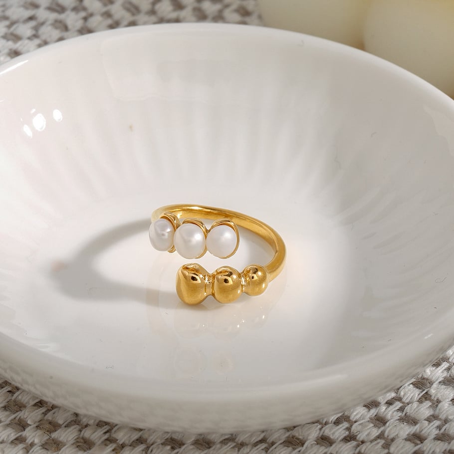 1 stück klassische serie spirale edelstahl gold farbe damen einzelringe h5Bild7