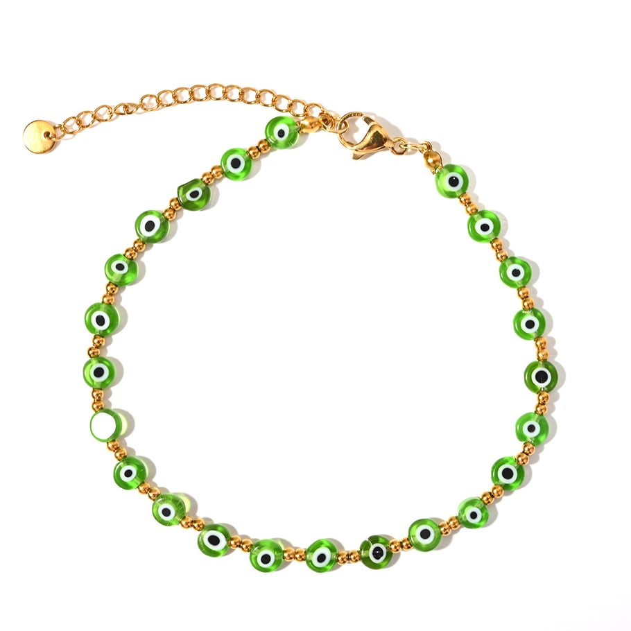 Cavigliere da donna in resina con occhi retrò, serie etnica, 1 pezzo Immagine11