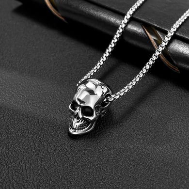1 Piece Punk Skull Stainless Steel Men's Necklaces h5 Picture2