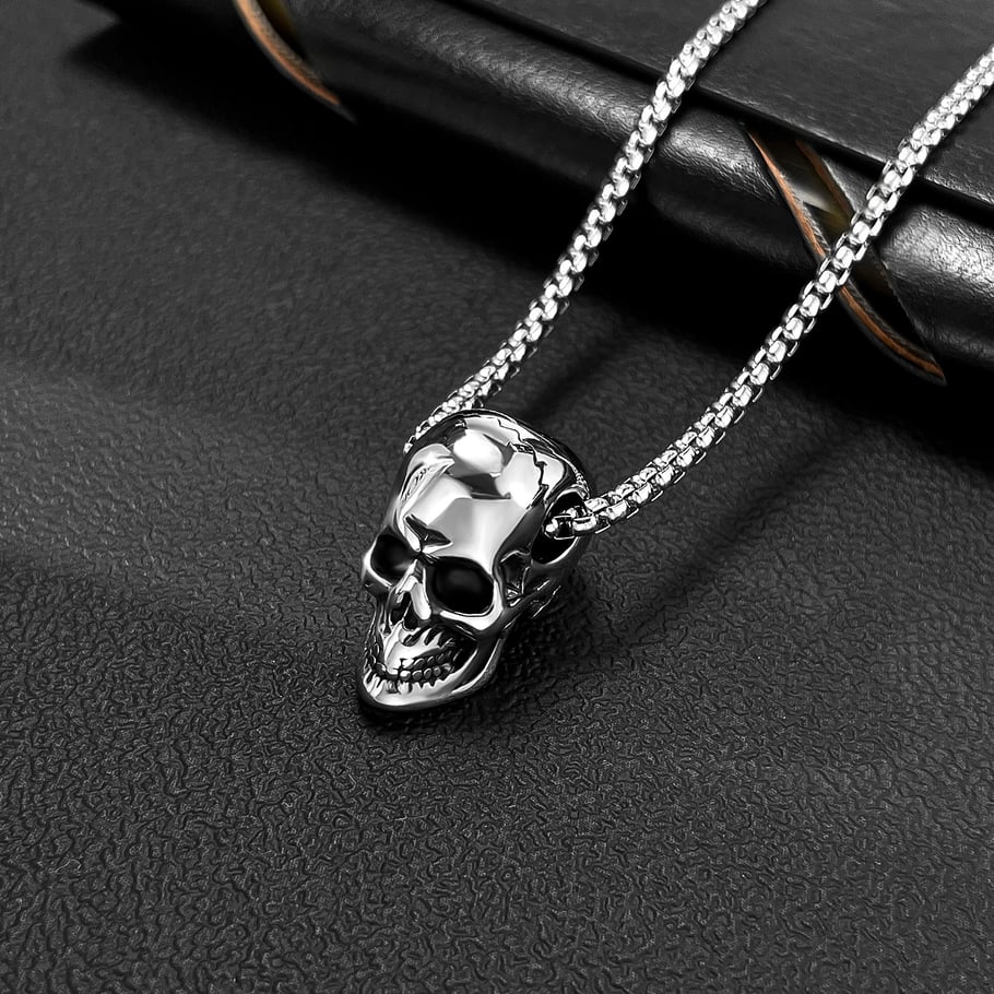 1 Piece Punk Skull Stainless Steel Men's Necklaces Picture2