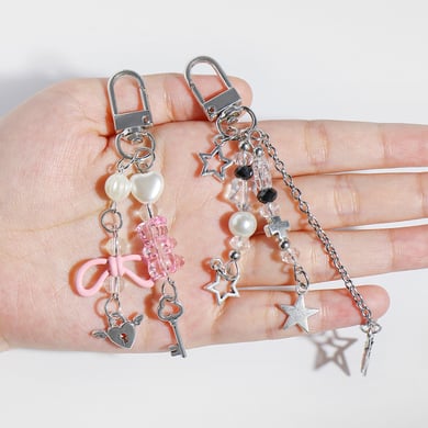 1 Piece Pentagram Transparent Beaded Bag Charms h5 Picture3