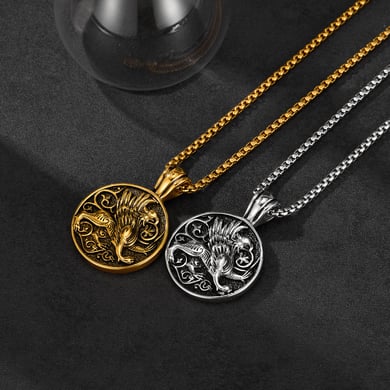 1 Piece Sophisticated Griffin Stainless Steel Men's Pendant Necklaces h5 Picture4