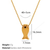 XL289 black diamond gold necklace/2 Picture2