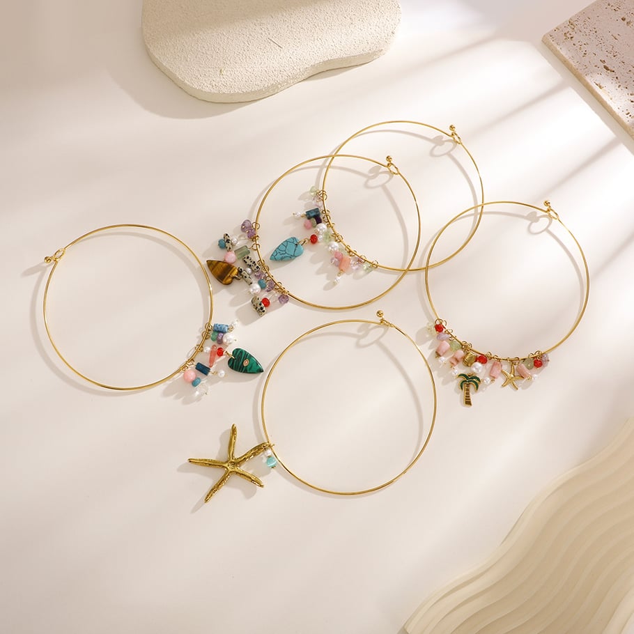Vacation Oceanic Stainless Steel Gold Color Women's Chokers Picture4