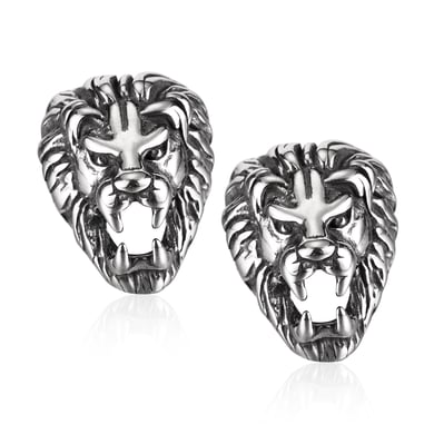 1 Pair Rock Snake Stainless Steel Men's Earrings h5 
