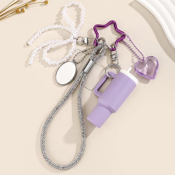 1 pezzo di ciondolo per borsa da donna in resina a forma di cuore, serie semplice