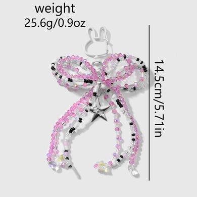 Sweet Beaded Bow Bag Charms h5 Picture2