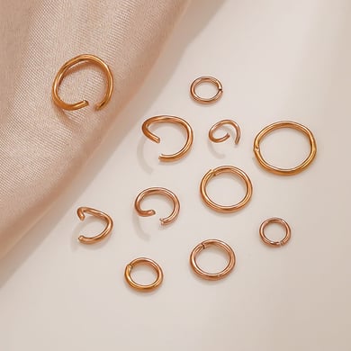 1 Piece DIY Solid Broken Ring Stainless Steel Gold Color Women's Pendants h5 Picture5