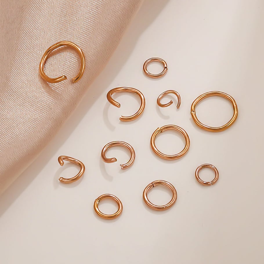 1 Piece DIY Solid Broken Ring Stainless Steel Gold Color Women's Pendants Picture5