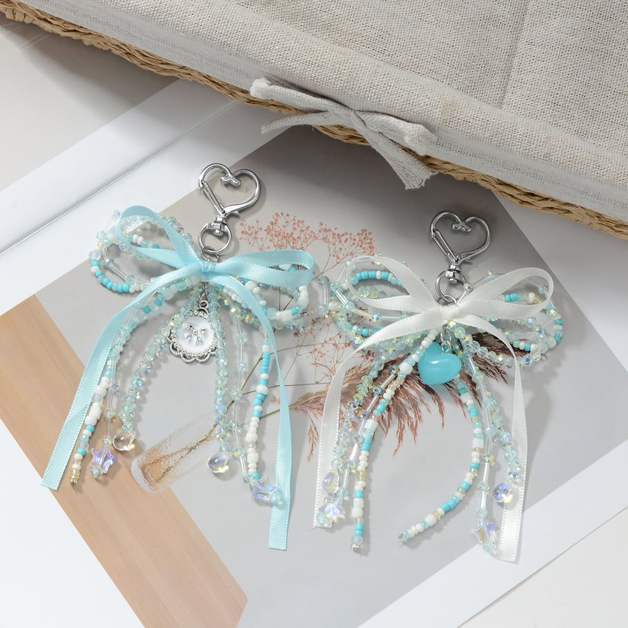 Sweet Beaded Bow Bag Charms Picture3