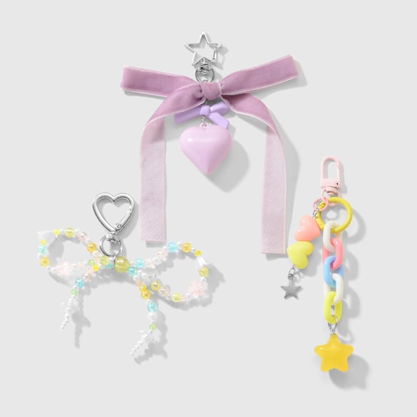 Porte-clés coeur coloré